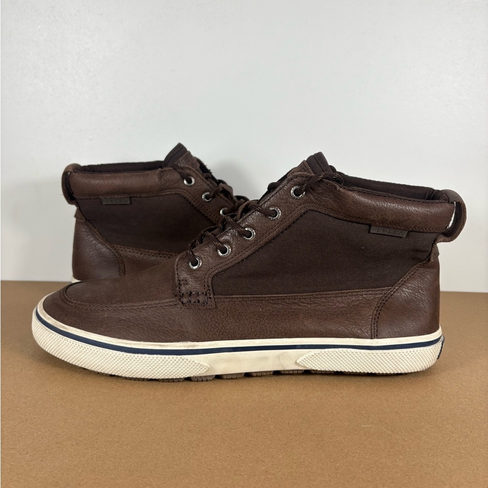 Sperry Halyard High Top Sider Sneakers Shoes Brown Mens Size 12 STS22837